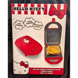 Hello Kitty Grilled Cheese Sandwich Maker Kitchen Appliance Red Sanrio Stamp NEW